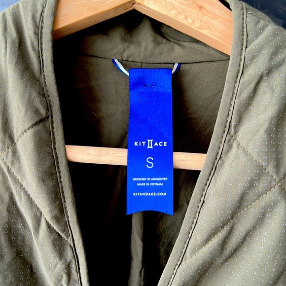 Kit and Ace Army Green Quilted Reflective Bomber Jacket - Picture 2 of 6